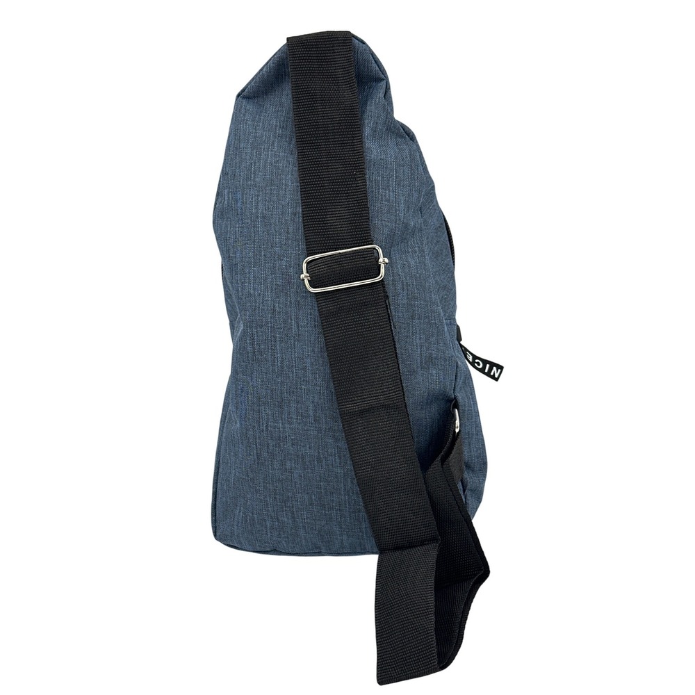Fashion Instinct Blue Sling Bag Sport Chest Pack Crossbody Backpack Heathered - Picture 2 of 3
